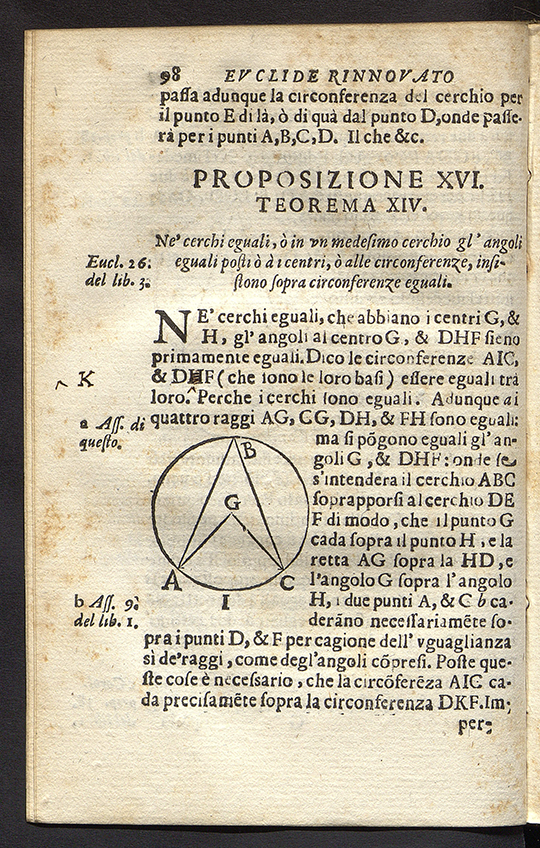 Page 98 of Euclide rinnovato by Giovanni Alfonso Borelli, 1663