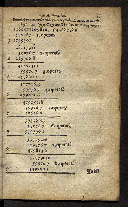 Page 15 of  Manuale arithmetice et geometrie practice by Adriaan Metius, 1634