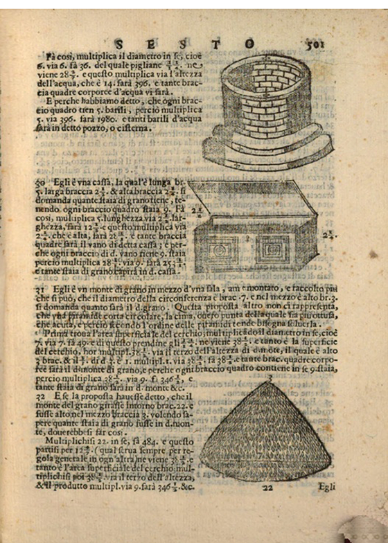 Page 501 of Pratica d’arithmetica e geometria by Lorenzo Forestani, 1682