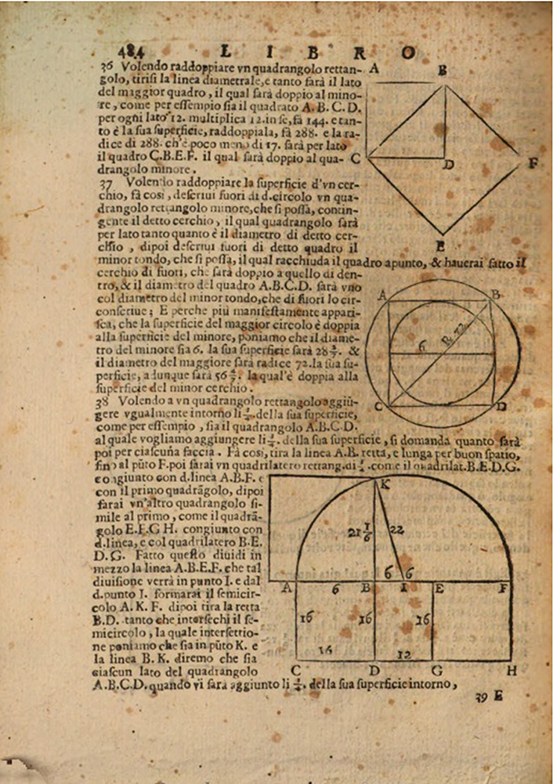 Page 484 of Pratica d’arithmetica e geometria by Lorenzo Forestani, 1682