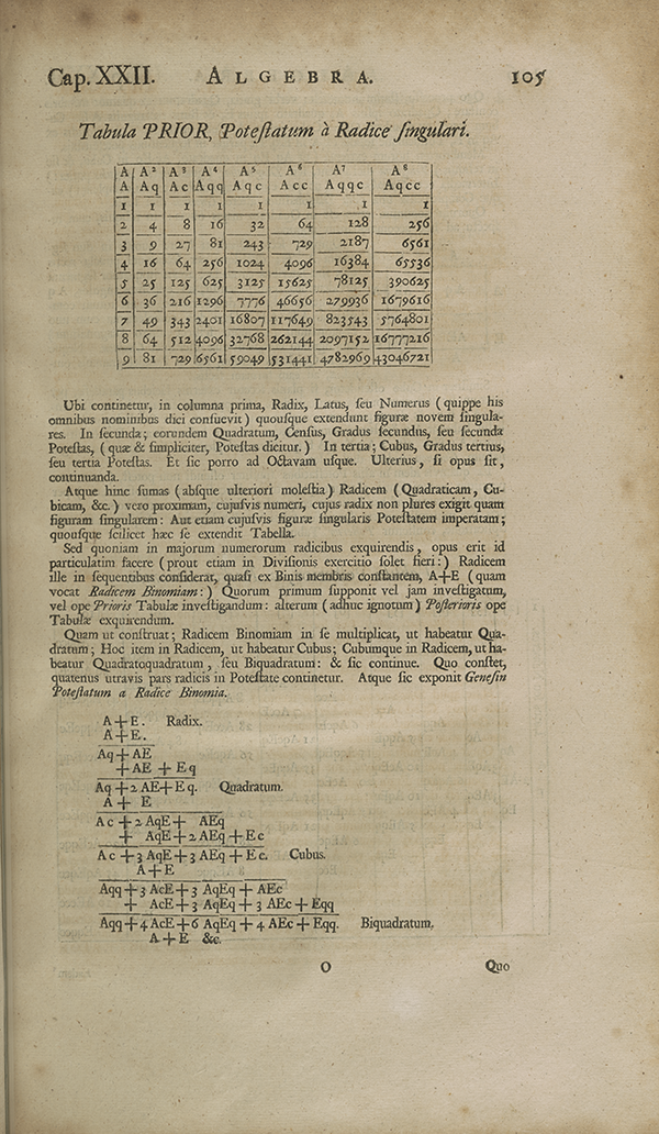 Page 105 of John Wallis, Treatise on Algebra (1685).